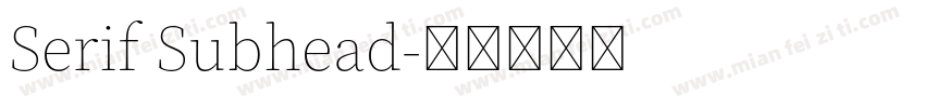 Serif Subhead字体转换
